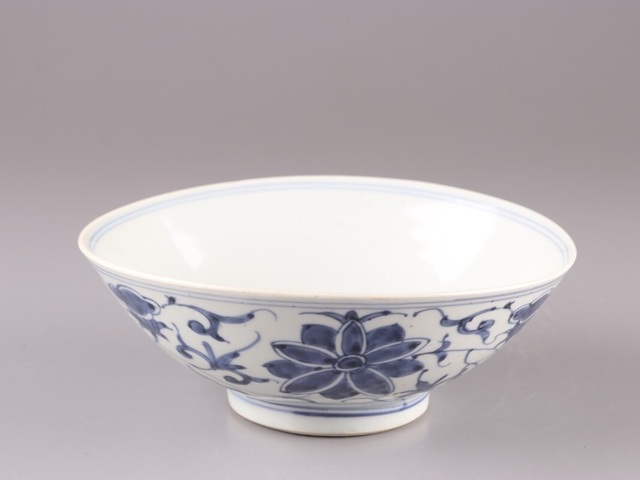 古玩陶瓷青花花卉紋碗拍賣,當前價格15888元