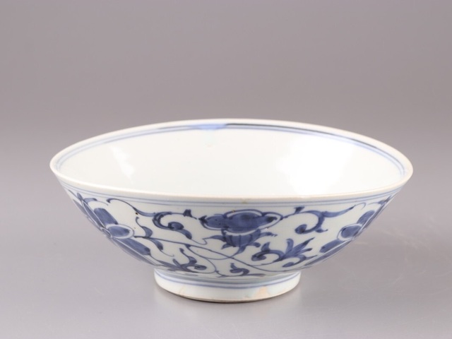 古玩陶瓷青花花卉紋碗拍賣,當前價格15888元
