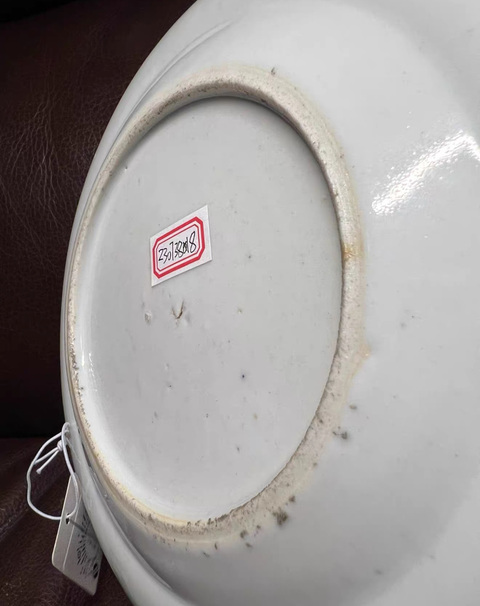 古玩陶瓷廣彩人物故事紋折腰盤(pán)真品鑒賞圖