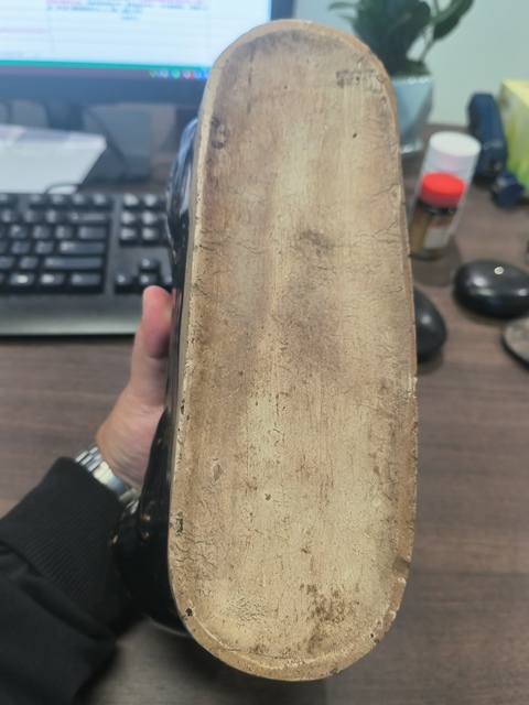 古玩陶瓷磁州窯黑釉貓兒枕真品鑒賞圖