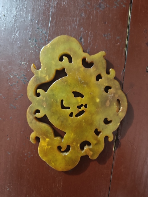 古玩玉器雙龍玉佩真品鑒賞圖