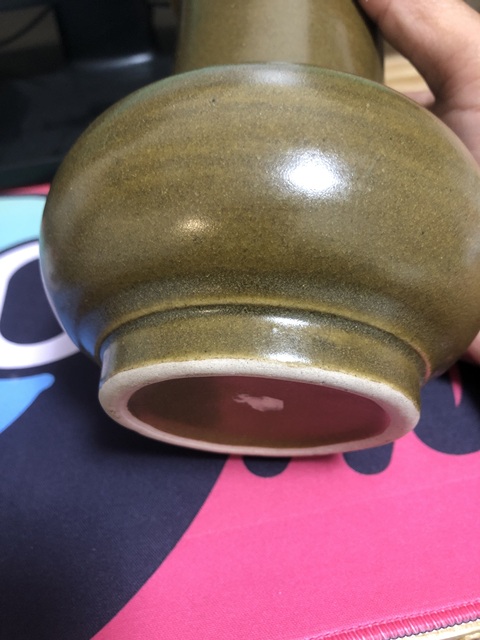 古玩陶瓷茶葉末釉撇口瓶真品鑒賞圖