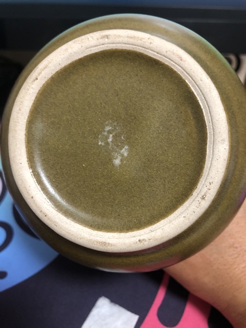 古玩陶瓷茶葉末釉撇口瓶真品鑒賞圖