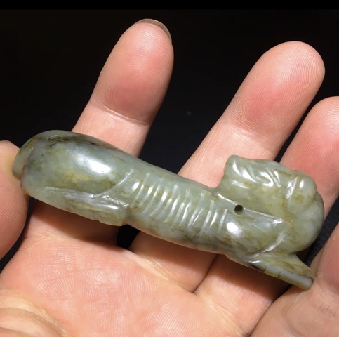 古玩玉器仿古玉狗真品鑒賞圖