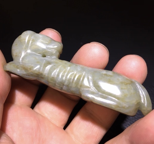 古玩玉器仿古玉狗真品鑒賞圖