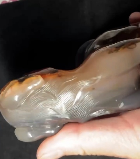 古玩玉器仿古瑪瑙瑞獸真品鑒賞圖