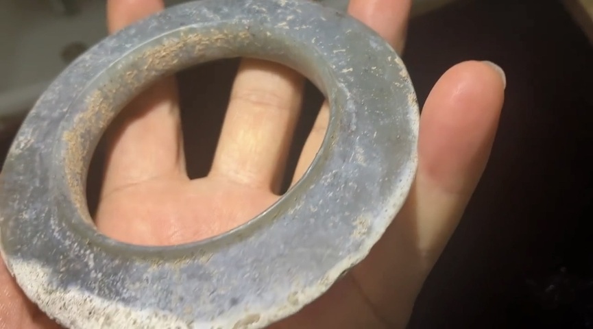 古玩玉器有領璧真品鑒賞圖