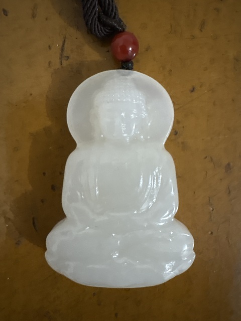古玩玉器和田玉雕“觀音”掛件真品鑒賞圖