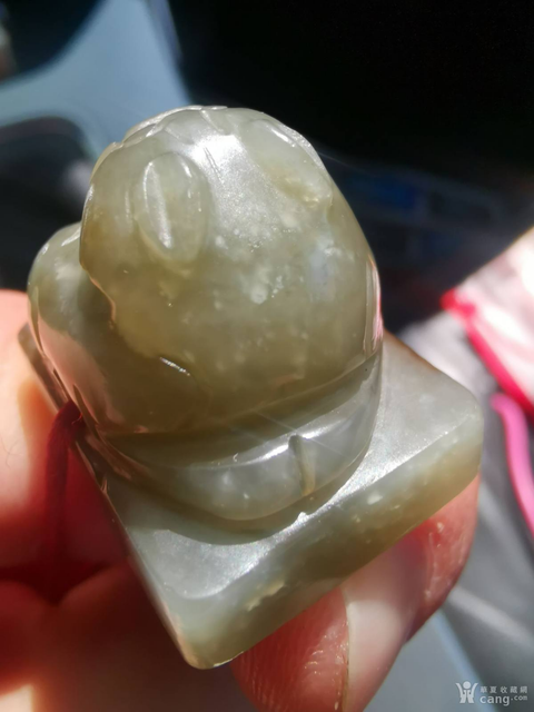 古玩玉器清代獸鈕玉印真品鑒賞圖