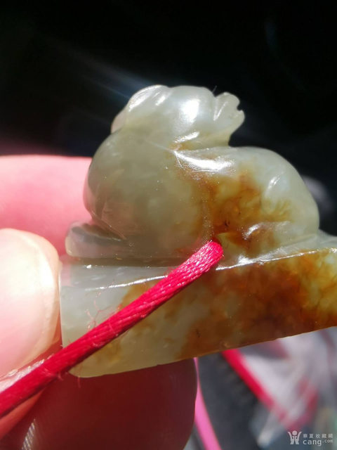 古玩玉器清代獸鈕玉印真品鑒賞圖