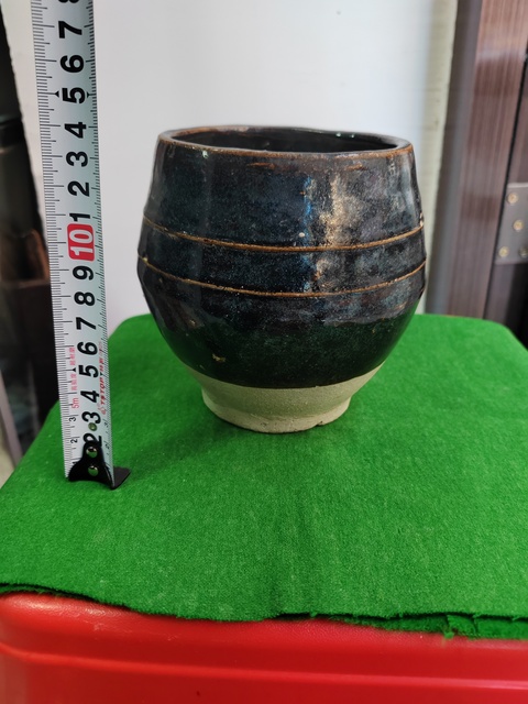 古玩陶瓷黑釉雞心罐真品鑒賞圖