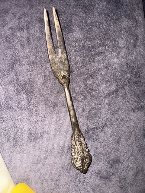 古玩雜項(xiàng)銀叉真品鑒賞圖