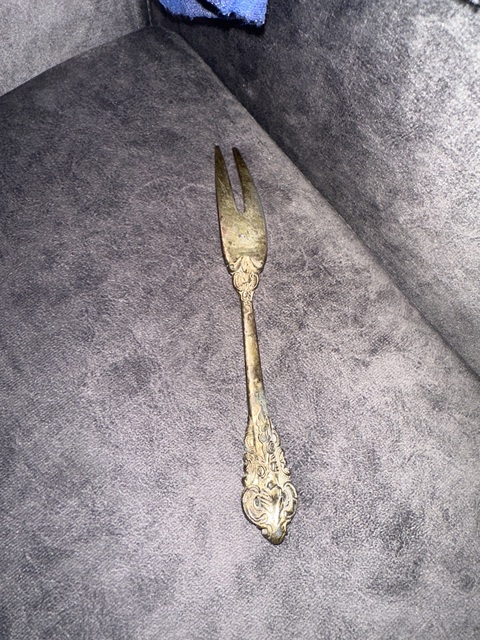 古玩雜項(xiàng)銀叉真品鑒賞圖