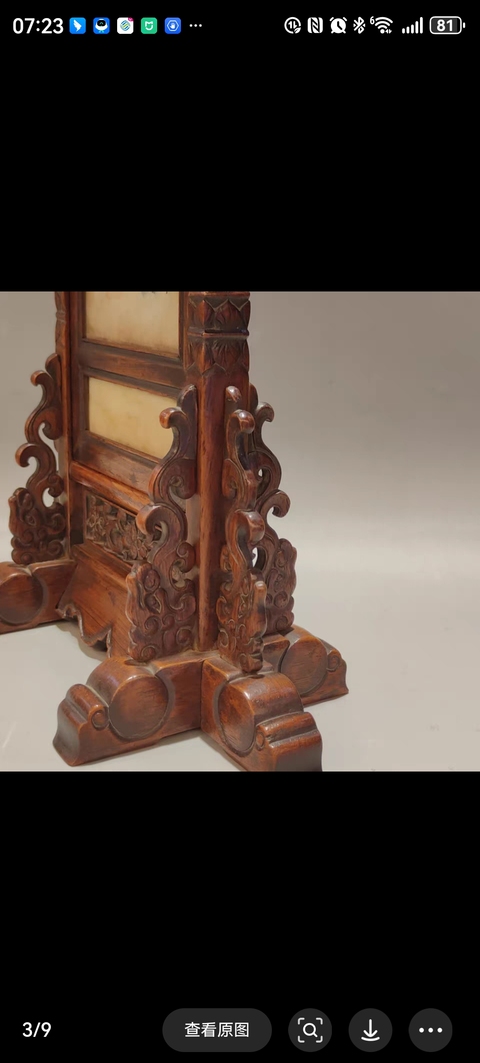 古玩雜項屏風真品鑒賞圖