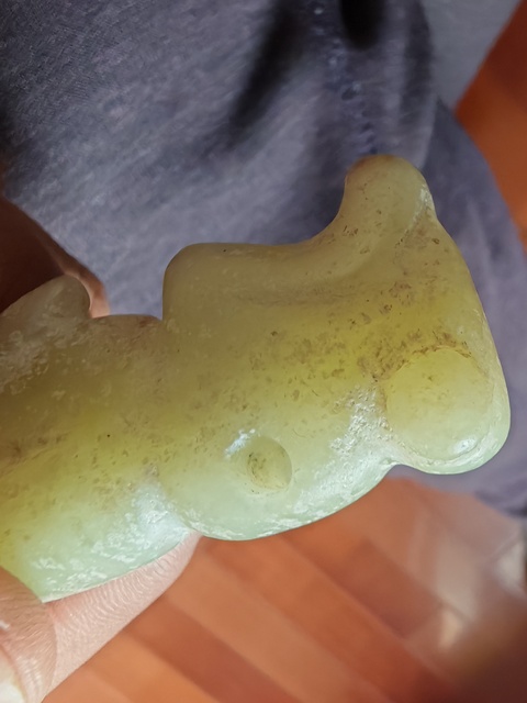 古玩玉器玉螳螂題材掛件真品鑒賞圖