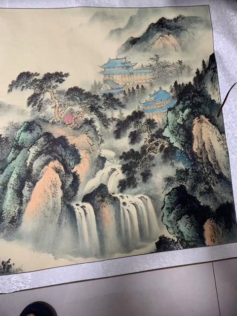 古玩字畫劉繼偉山水撗批真品鑒賞圖