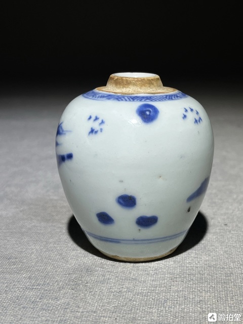 古玩陶瓷人物紋青花罐真品鑒賞圖