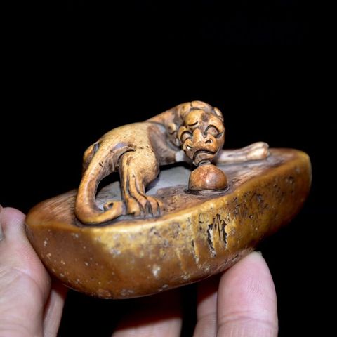 古玩玉器壽山石雕“螭虎印”真品鑒賞圖