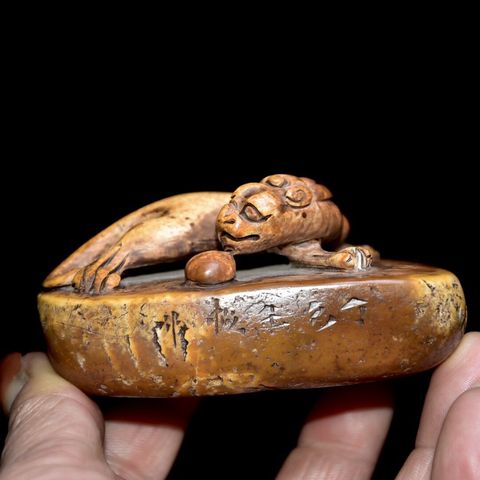 古玩玉器壽山石雕“螭虎印”真品鑒賞圖