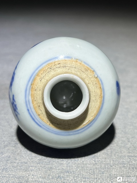 古玩陶瓷人物山水紋青花罐真品鑒賞圖
