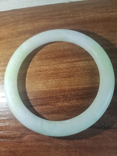 古玩玉器天然翡翠手鐲真品鑒賞圖