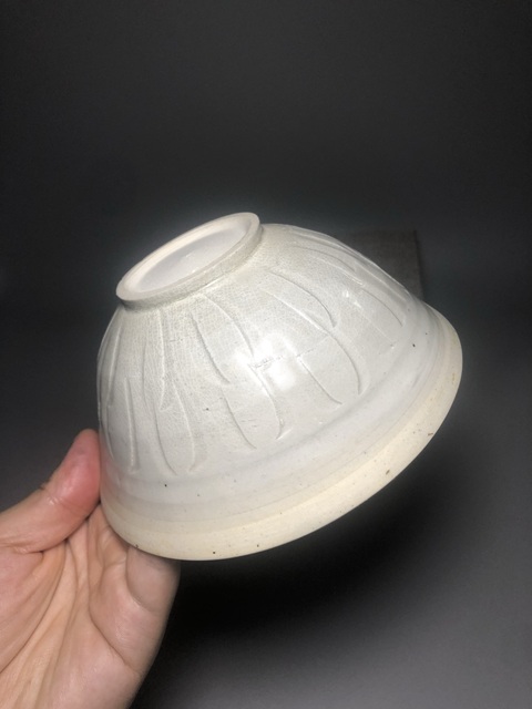 古玩陶瓷青白釉花卉紋碗真品鑒賞圖