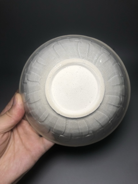 古玩陶瓷青白釉花卉紋碗真品鑒賞圖