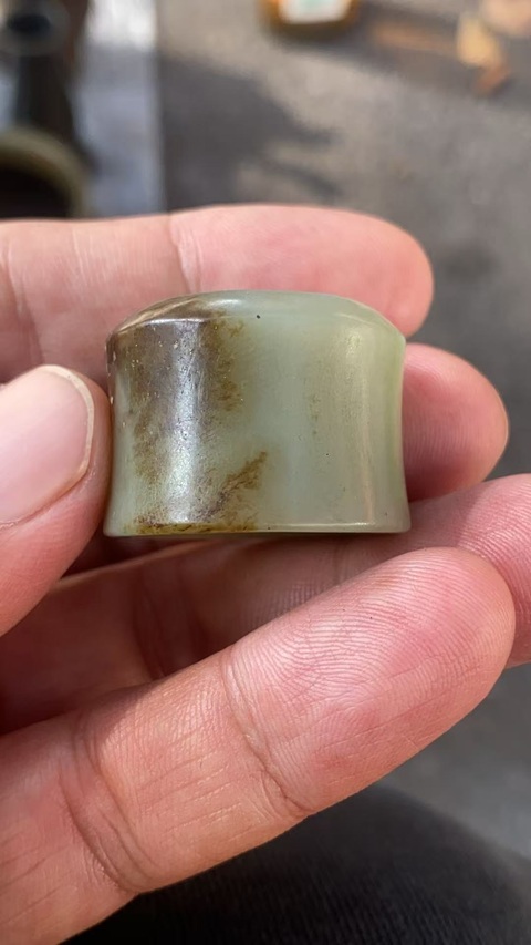 古玩玉器扳指真品鑒賞圖