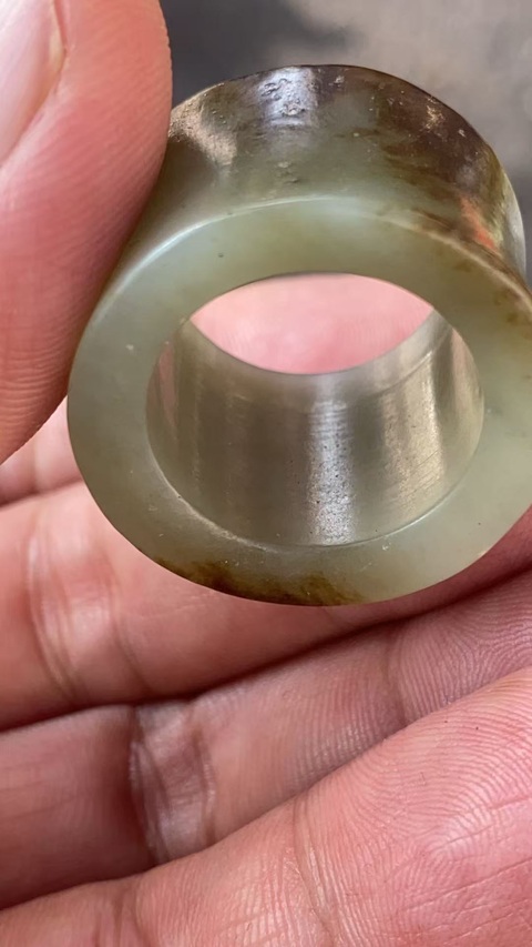 古玩玉器扳指真品鑒賞圖