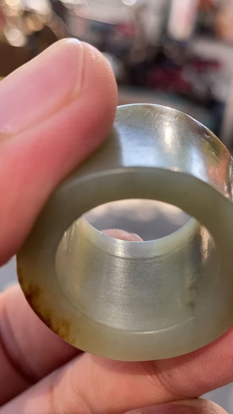 古玩玉器扳指真品鑒賞圖