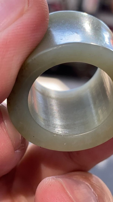 古玩玉器扳指真品鑒賞圖