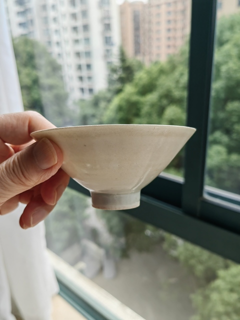 古玩陶瓷青白釉斗笠盞真品鑒賞圖
