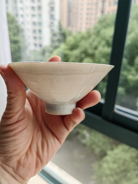 古玩陶瓷青白釉斗笠盞真品鑒賞圖