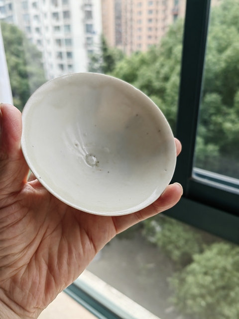 古玩陶瓷青白釉斗笠盞真品鑒賞圖