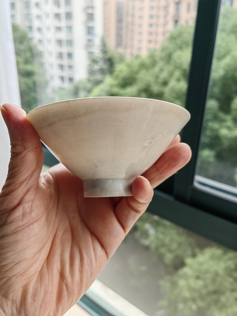 古玩陶瓷青白釉斗笠盞真品鑒賞圖