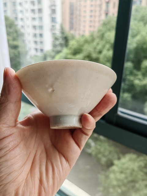 古玩陶瓷青白釉斗笠盞真品鑒賞圖