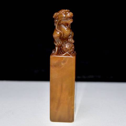 古玩玉器壽山石雕“獸鈕印”真品鑒賞圖