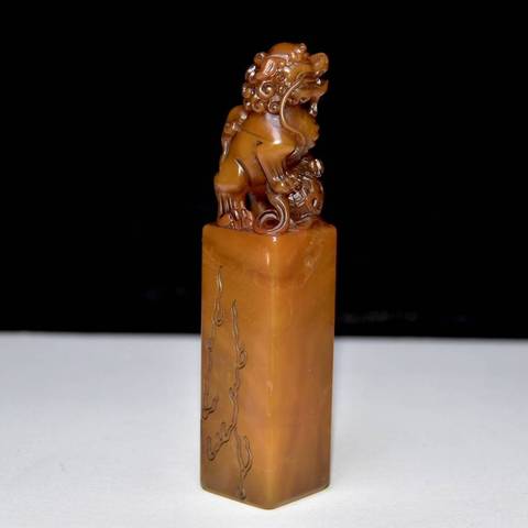 古玩玉器壽山石雕“獸鈕印”真品鑒賞圖