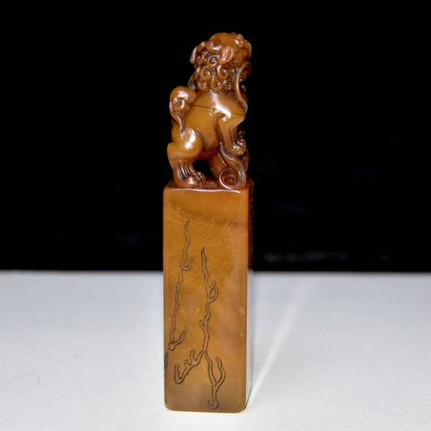 古玩玉器壽山石雕“獸鈕印”真品鑒賞圖