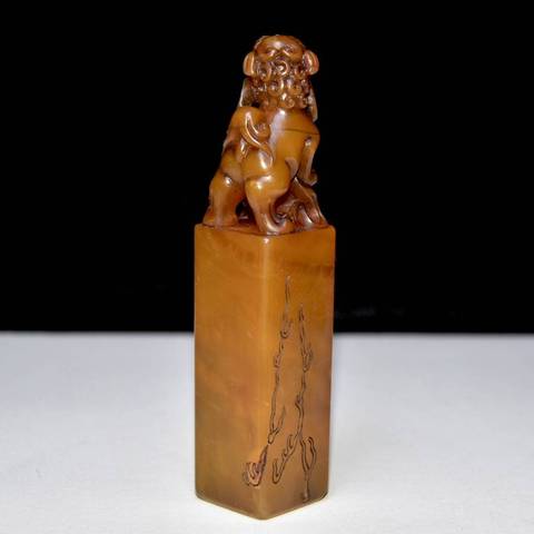 古玩玉器壽山石雕“獸鈕印”真品鑒賞圖