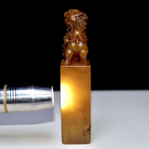 古玩玉器壽山石雕“獸鈕印”真品鑒賞圖