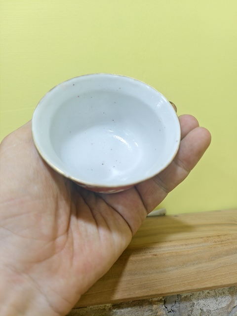 古玩陶瓷清晚期 礬紅龍紋蓋碗真品鑒賞圖