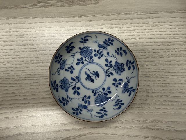 古玩陶瓷康熙青花小碟真品鑒賞圖
