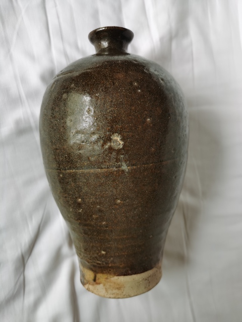 古玩陶瓷茶葉末梅瓶真品鑒賞圖