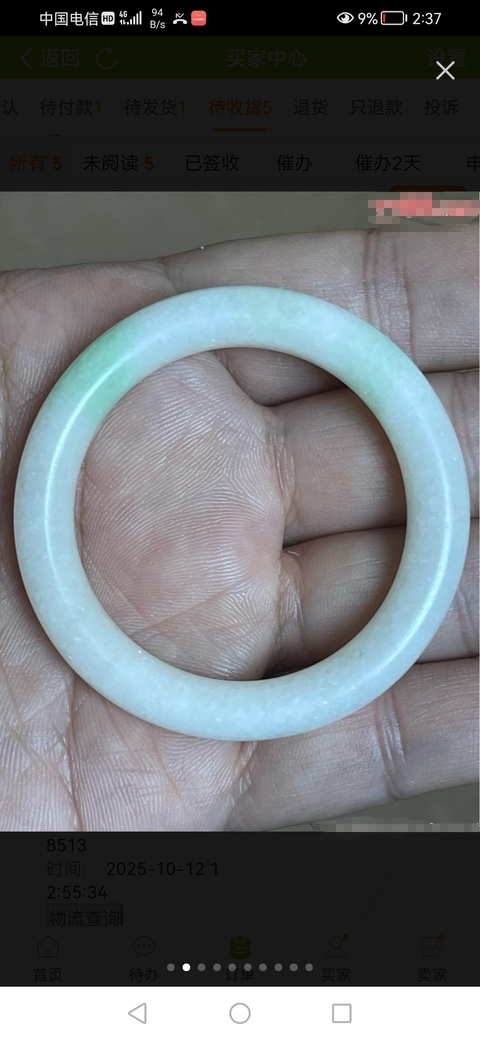 古玩玉器天然翡翠手鐲真品鑒賞圖