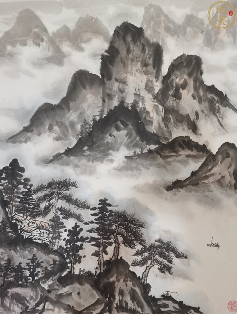古玩字畫山水畫真品鑒賞圖