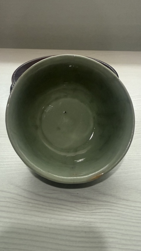 古玩陶瓷明代青釉碗真品鑒賞圖