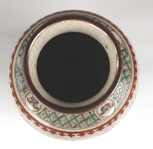 古玩陶瓷哥釉五彩三多紋太白罐真品鑒賞圖