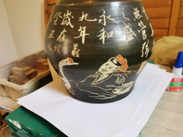 古玩陶瓷佑軍愛鵝罐真品鑒賞圖