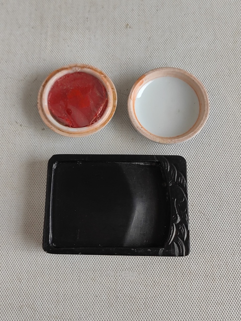 古玩陶瓷青花龍紋印盒拍賣，當前價格350元